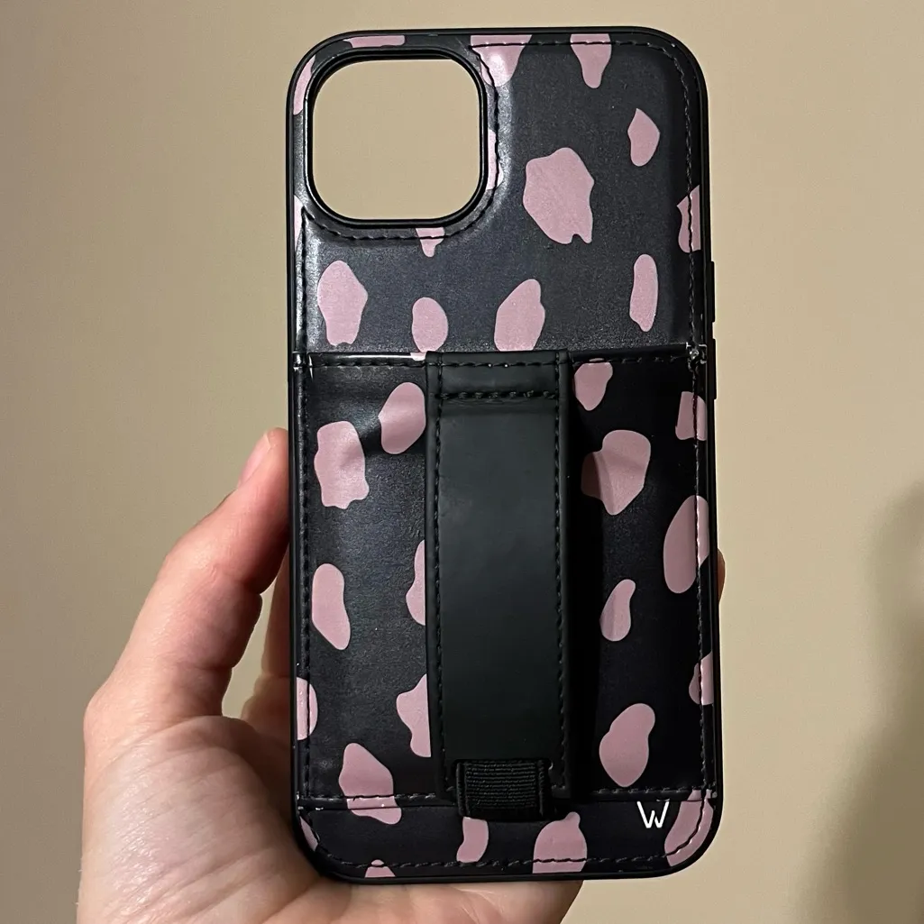 Walli Geometric Cheetah Neutral Print iPhone 13 Phone Case Wallet Black - Image 5