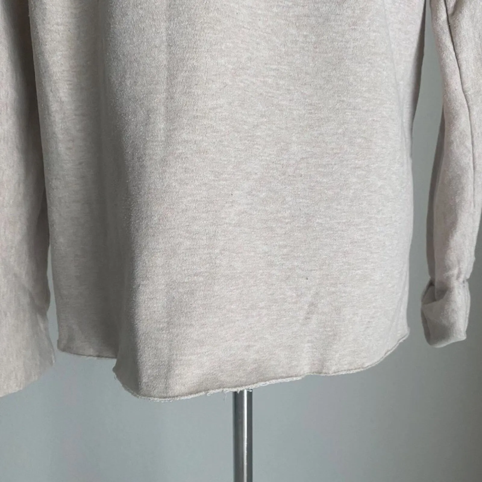 Sanctuary Womens Shawl Collar Cardigan Sweater Cotton Light Beige sz S Outdoors - Image 6