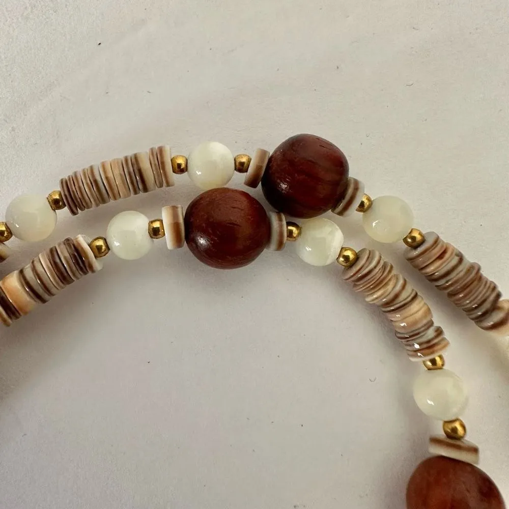 Lee Sands vintage mother of pearl lion pendant necklace Brown - Image 6