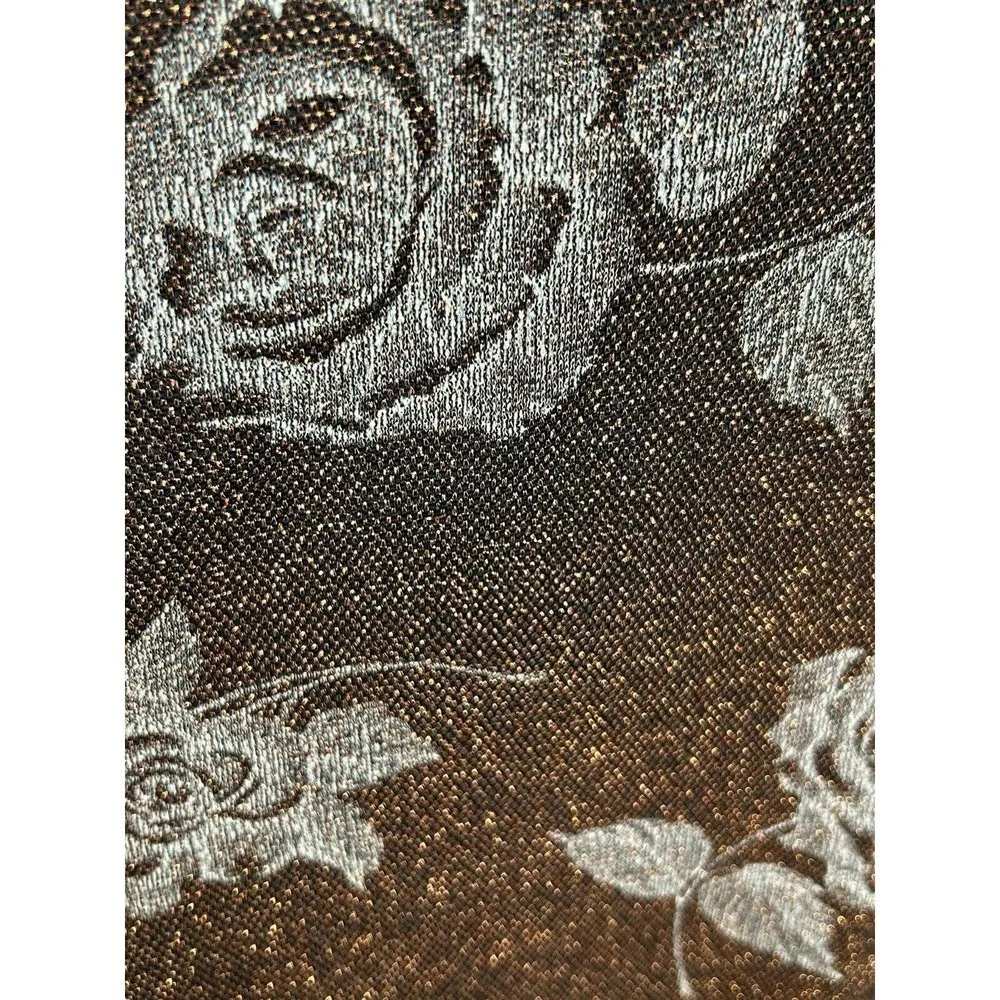 After Dark Copper Brown With Copper Specks Floral Size 16 Sleeveless Note Flaw - Image 5