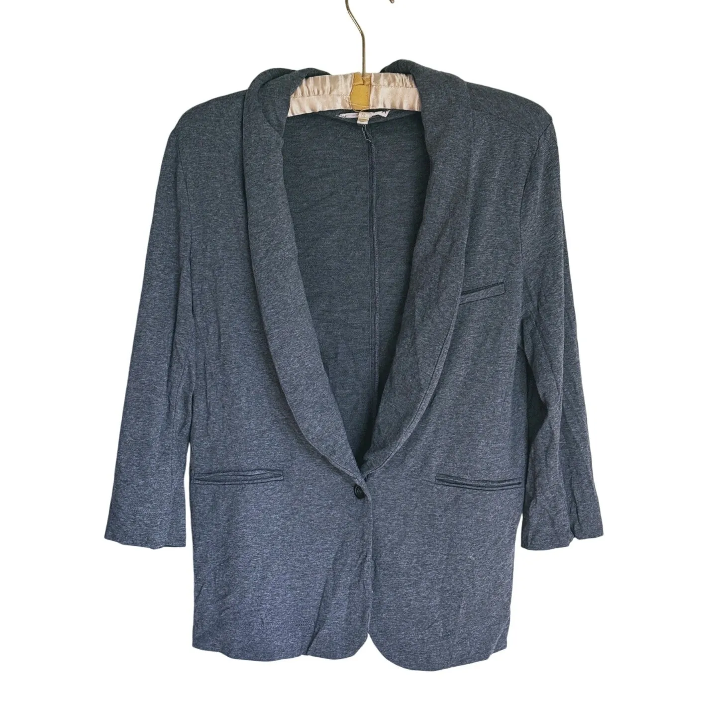 Joie Workleisure Jersey Knit Blazer Jacket M Gray Modern Career Elevated Casual Size M - Image 3