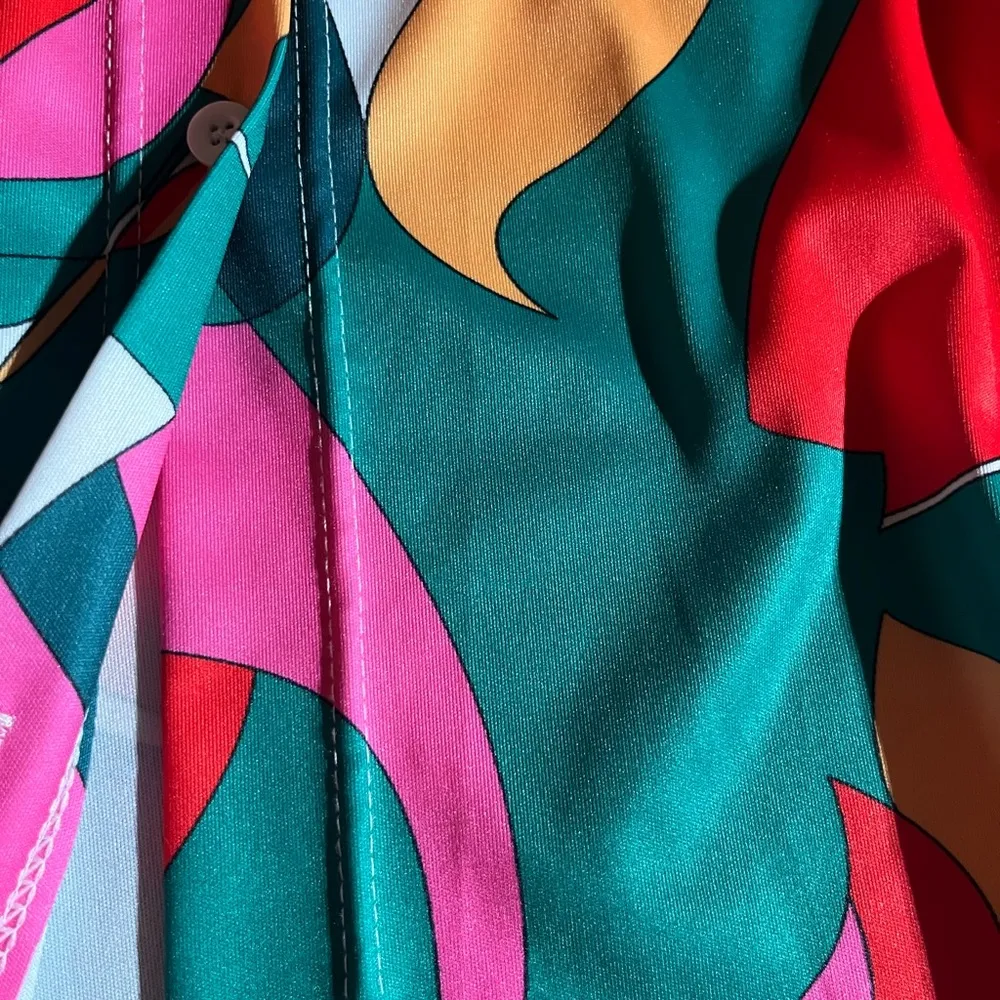 SheIn  2X VIBRANT COLORED BUTTON DOWN DUSTER JACKET NWOT - Image 6