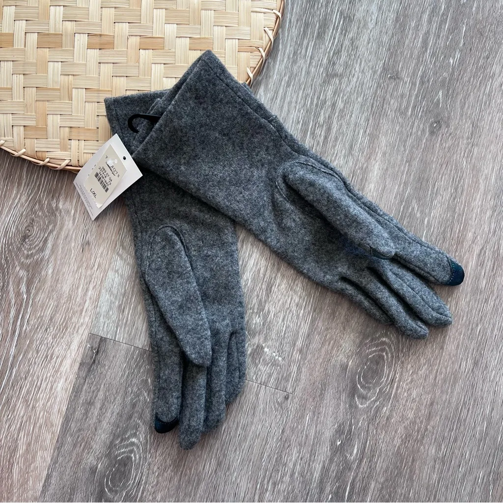 Talbots NWT  echo touch wool‎ & cashmere gloves gray - Image 2