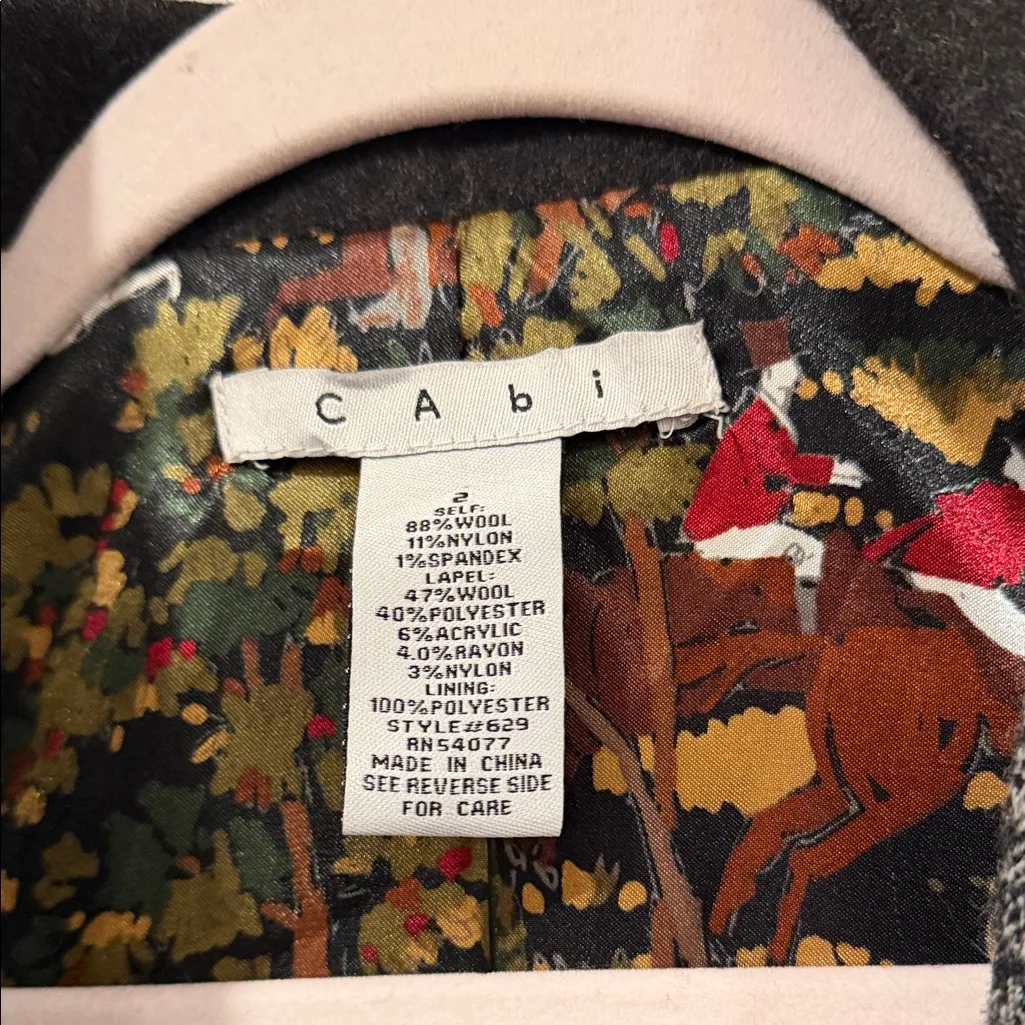 CAbi  wool blend Gray Tweed Blazer 2 - Image 3