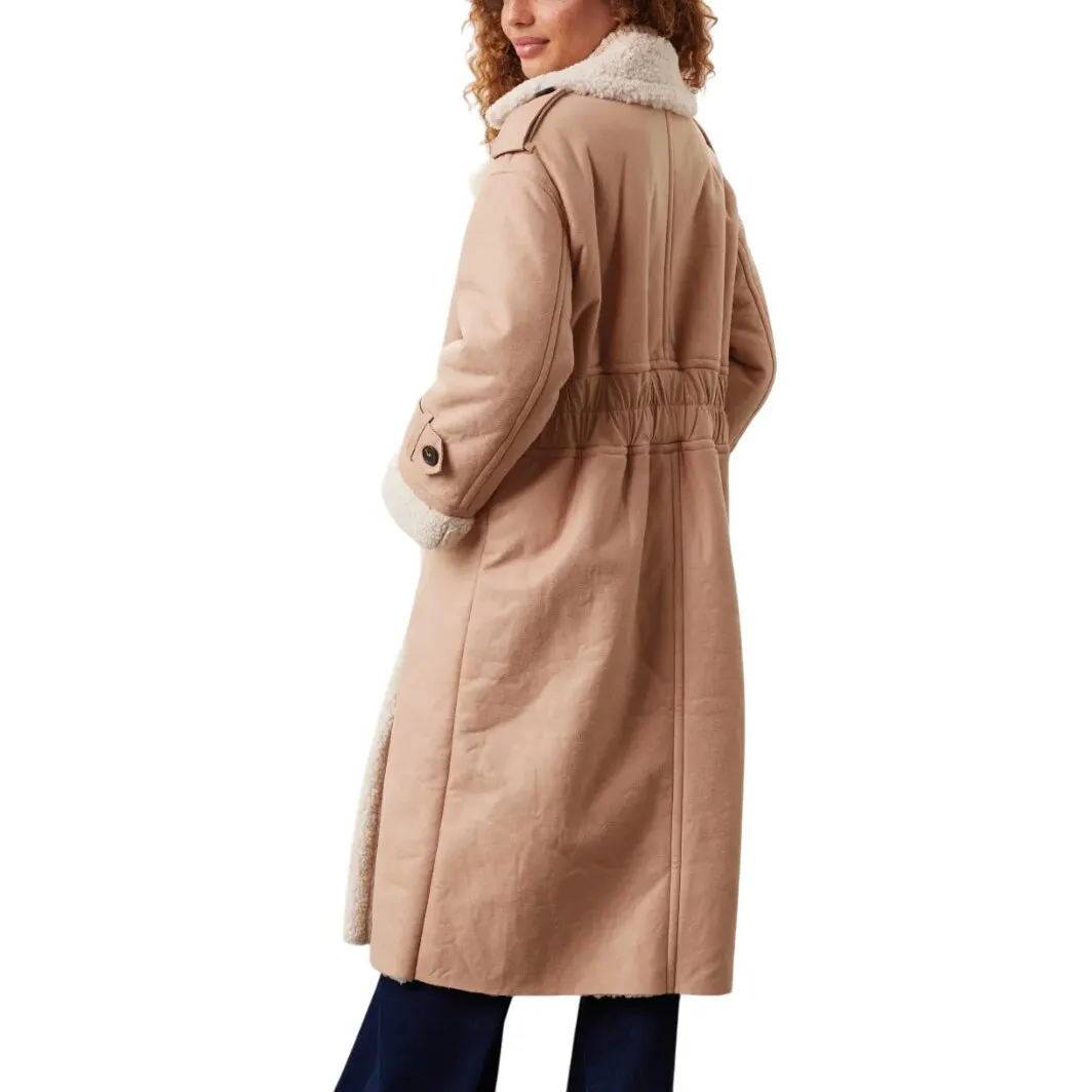 Great Jones Lined Sherpa Coat in Brown, Size S Brown - Image 3