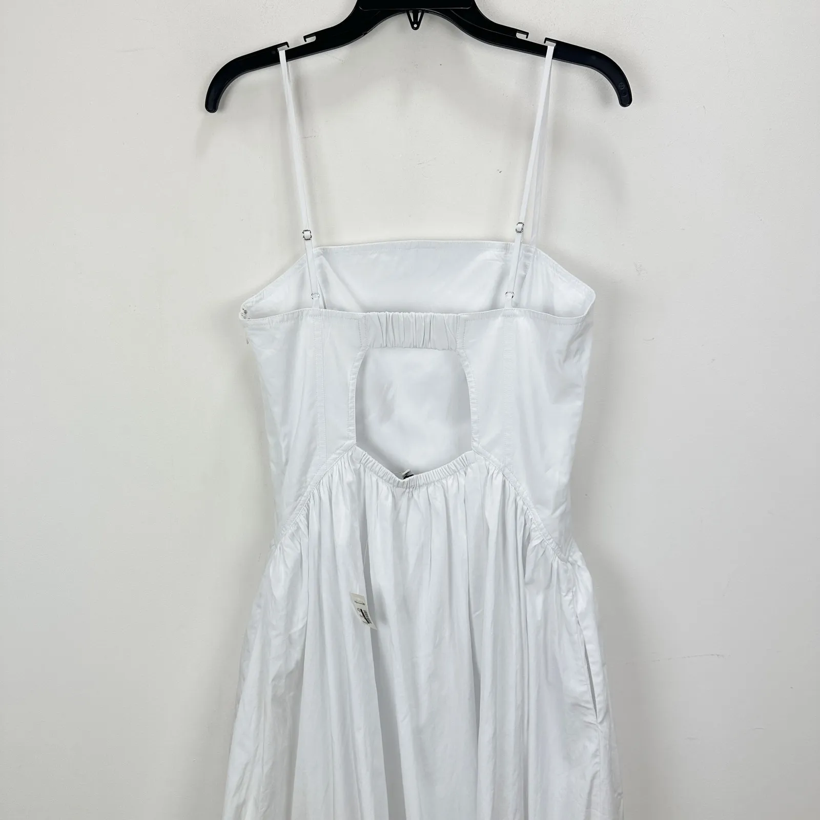 Madewell Poplin Seamed Maxi Dress A Line Minimalist Cotton White US 8 NWT - Image 13
