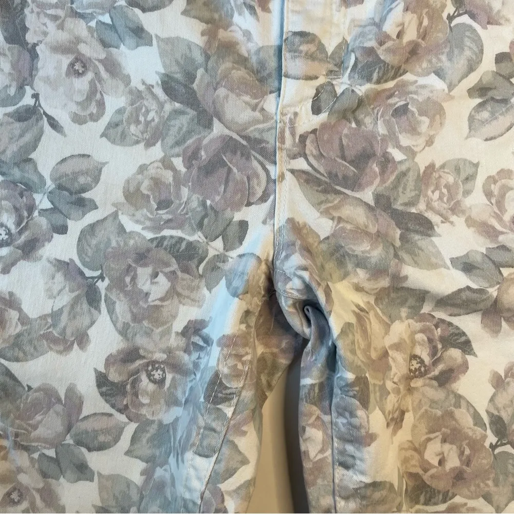 Seven7 Tummyless High Rise Slimming Skinny Jean Floral Cotton Modal Boho Size 12 - Image 6