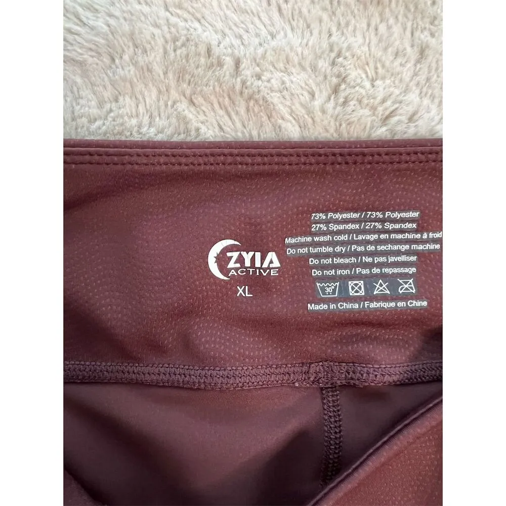 Zyia Women's Biker Shorts XL Purple High-Waisted with Pockets - Image 7