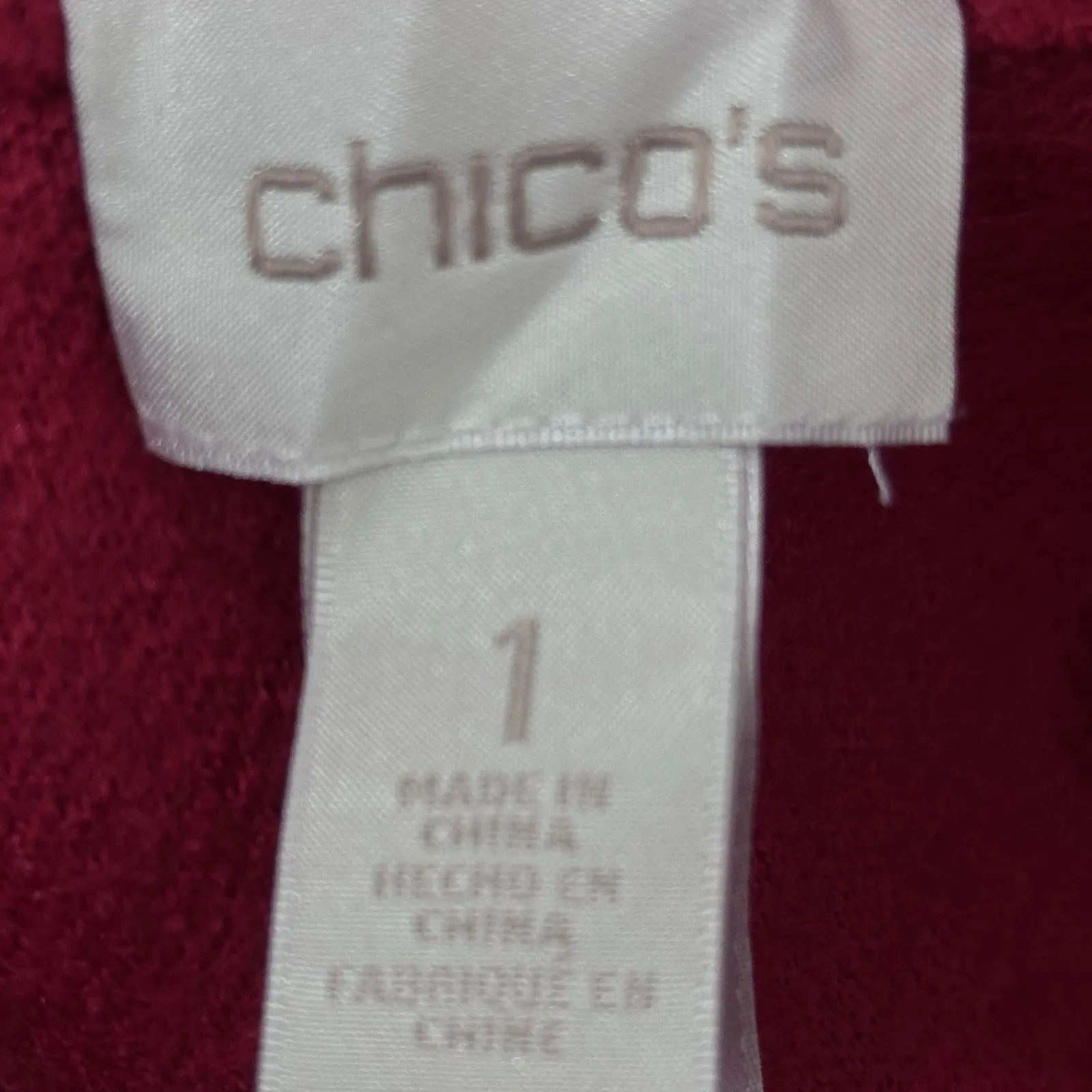 Chico's Red Lightweight Wool Blend Trench Peacoat Over Coat Jacket Size 1 Medium - Image 10