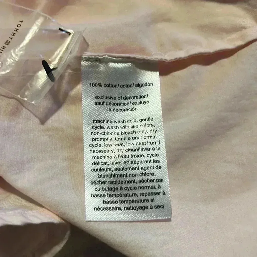 Tommy Hilfiger Women’s Button Up Long Sleeve Pink Shirt Z23 - Image 5