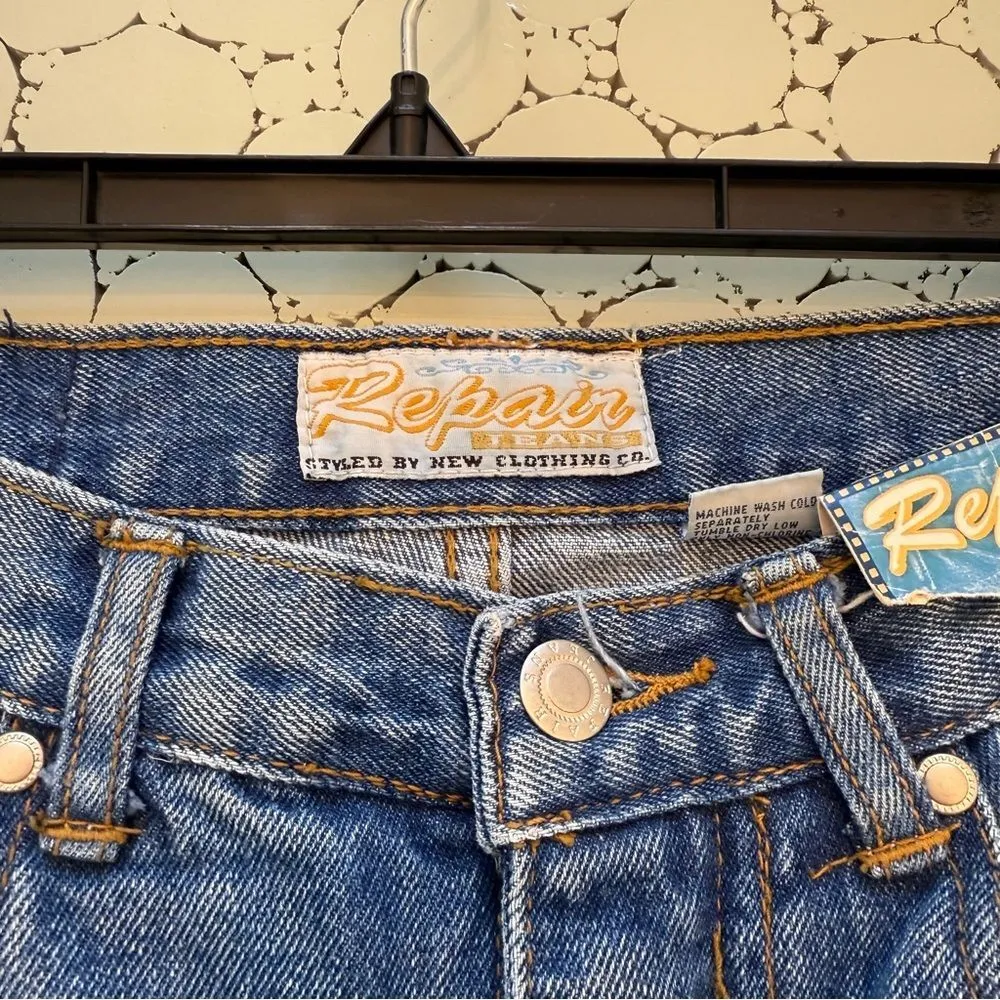 Repair Brand vintage sunflower embroidered jeans size7/8 Blue Size undefined - Image 7