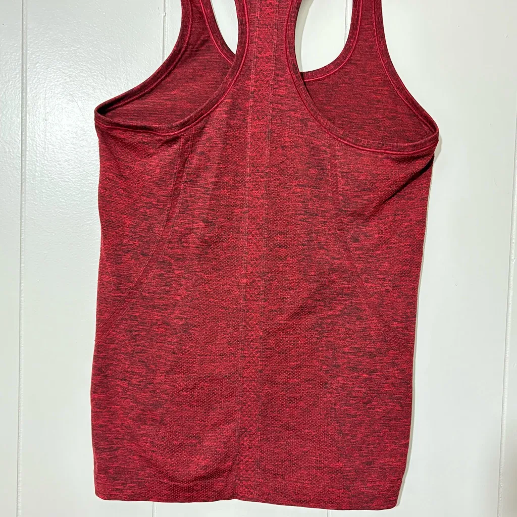 Lululemon Swiftly Tech Tank Top True Red Black Heathered Size 6 - Image 7