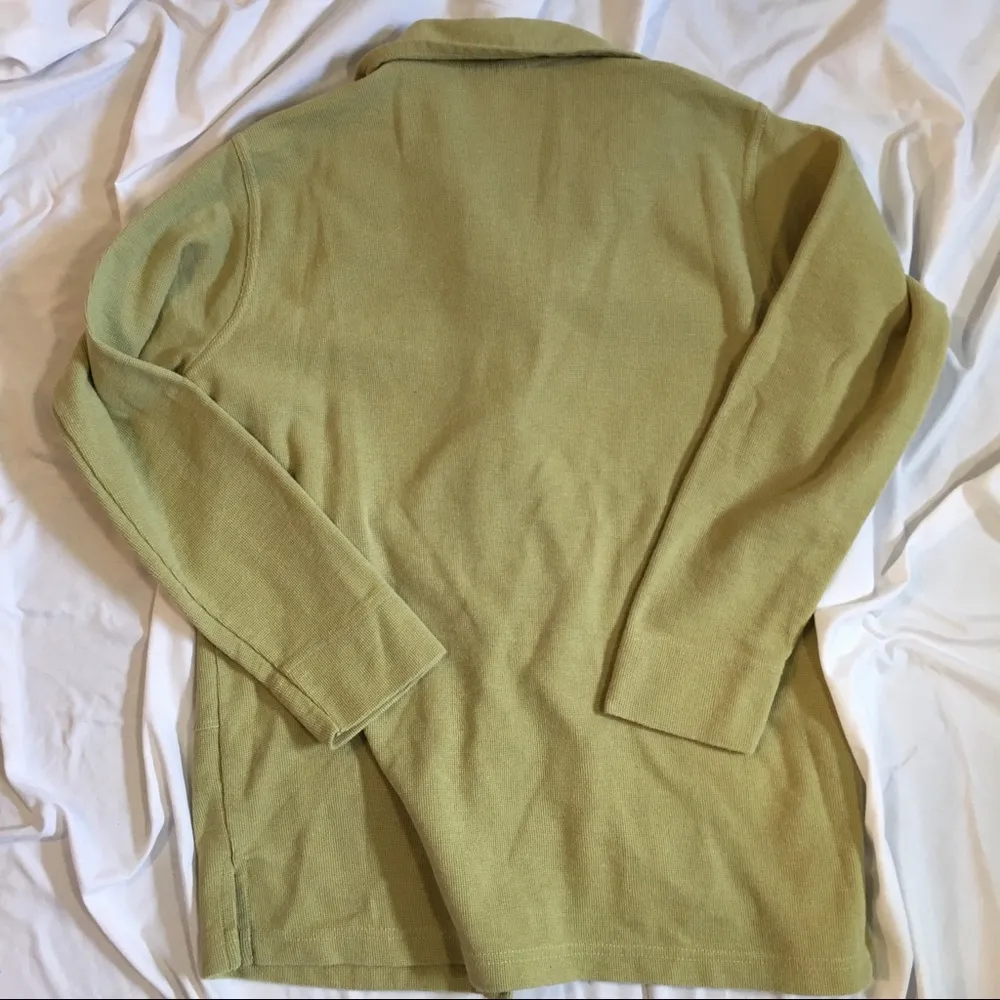 Country Cotton Green floral embroidered cardigan size Medium - Image 11