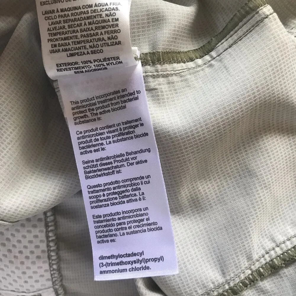 Mountain Hardwear Button Down Gray Short Sleeve Hiking Shirt Women's Size Small - Image 11