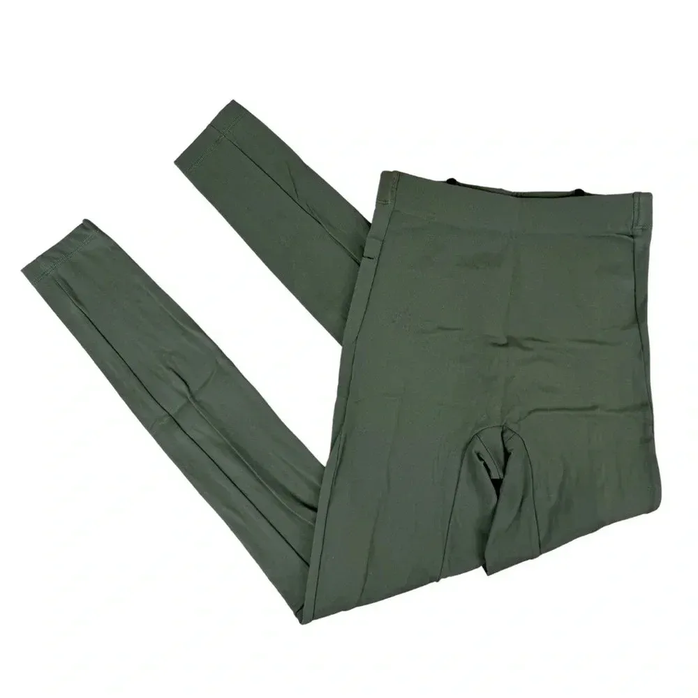 aday Lighten Up Sports Bra & Layered Up Thermal Leggings Set Green XS Activewear - Image 6