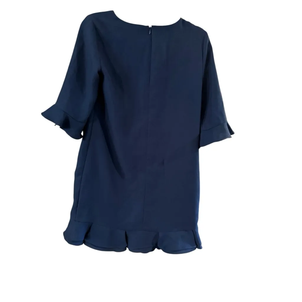 Women's CeCe Navy Ruffle Hem Mini Dress Size 2 - Image 8