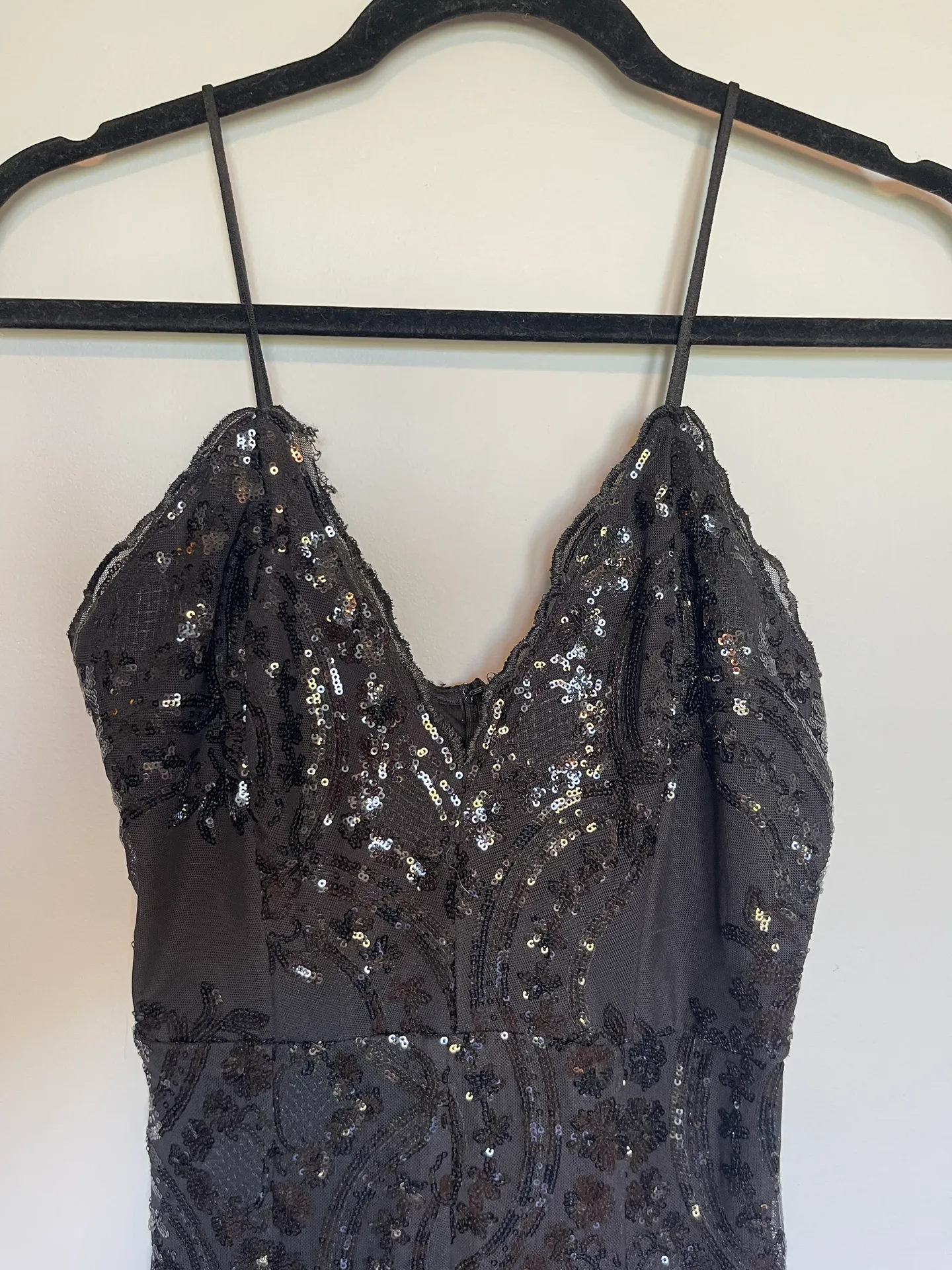 Black Sequin Prom Dress - Image 3