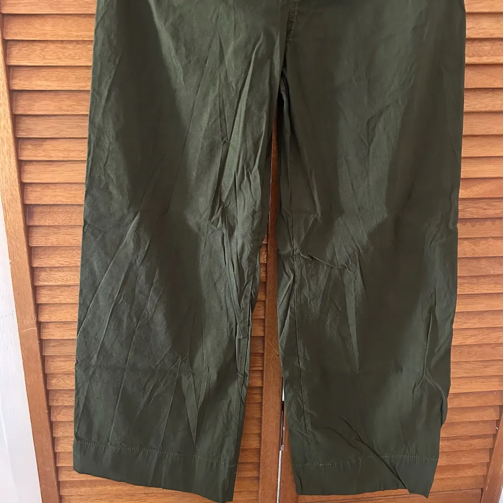 Maeve By Anthropologie The Colette Green Wide Leg Linen Pants Sz 25 - Image 3