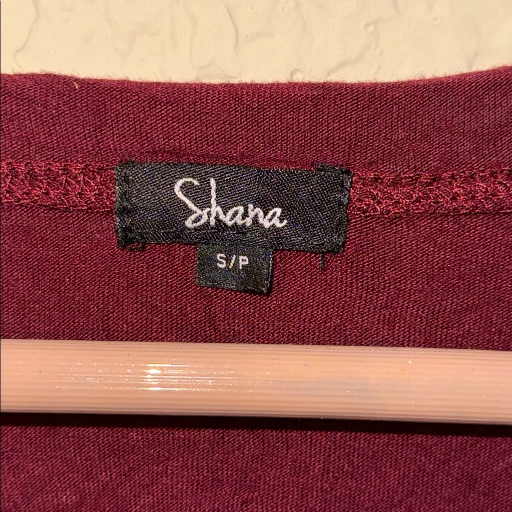 Shana Deep Red Burgundy Yoga Hippie Boho Tunic Top size small - Image 3