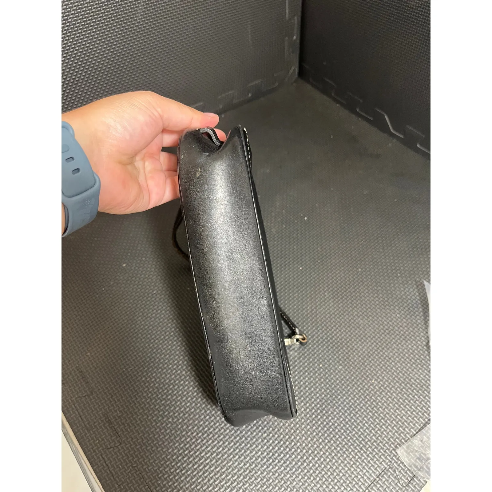 Vintage Coach Hampton 7785 Mini Black‎ All Leather Demi Shoulder Bag 90s Y2K - Image 3