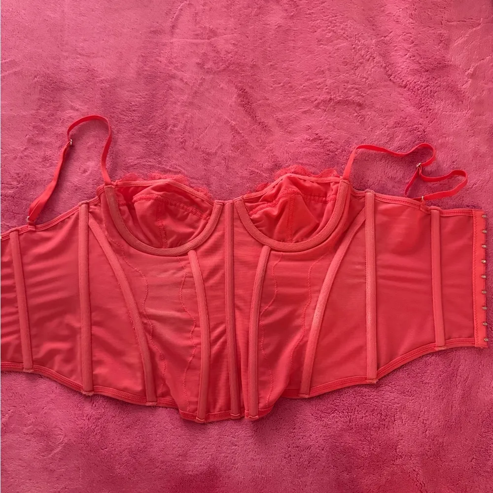 Urban Outfitters Lace Corset Top in Pink - Image 5