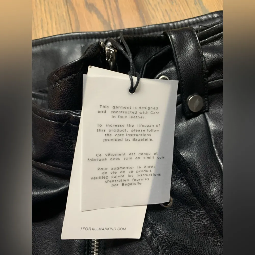 NWT 7 for all mankind leather skirt large - Image 4