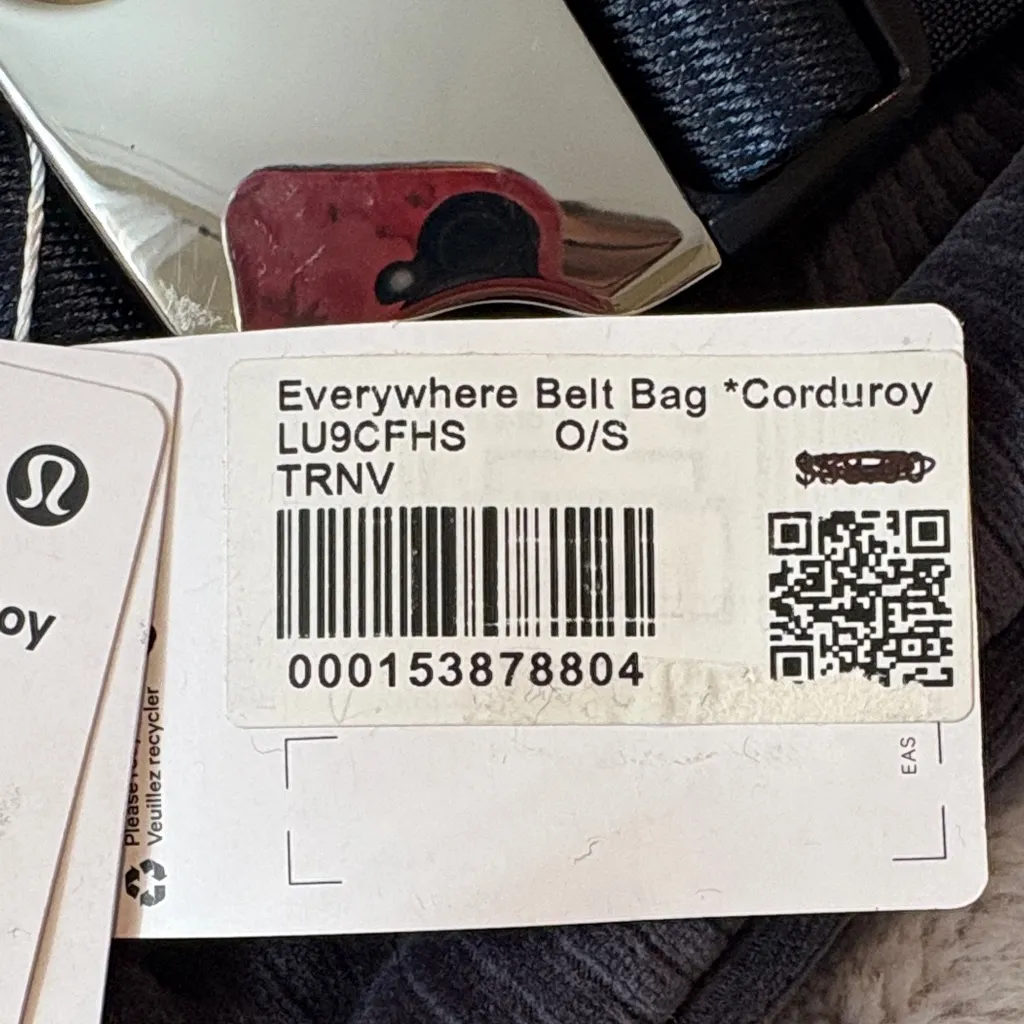 NWT lululemon athletica Corduroy Belt Bag 1L in True Navy - Image 3