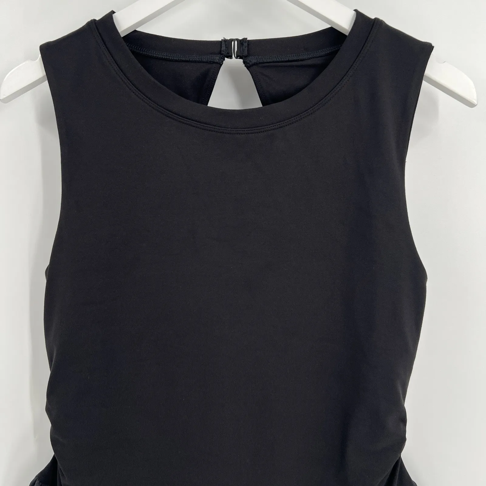 Free People Movement Field Day Skortsie Black Ruffle Skort Cutout Back Large NWT - Image 5