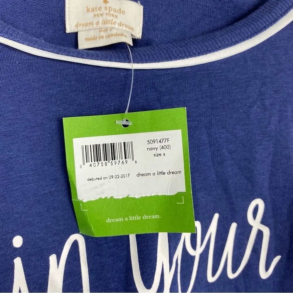 Kate Spade In Your Dreams Navy Pajama Top - Image 4