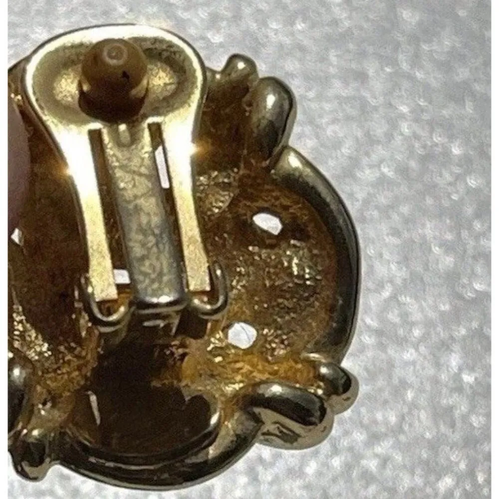 Vintage Cookie Lee Earrings Women’s Modern Quality Gold Gunmetal Chain Clip On - Image 9