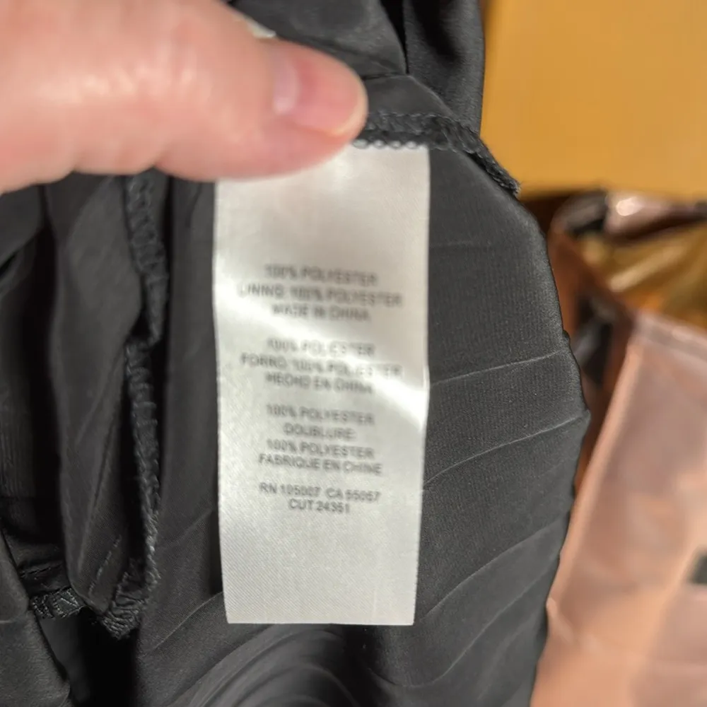 MARINA Black Pleated Midi Dress Size 8 - Image 8