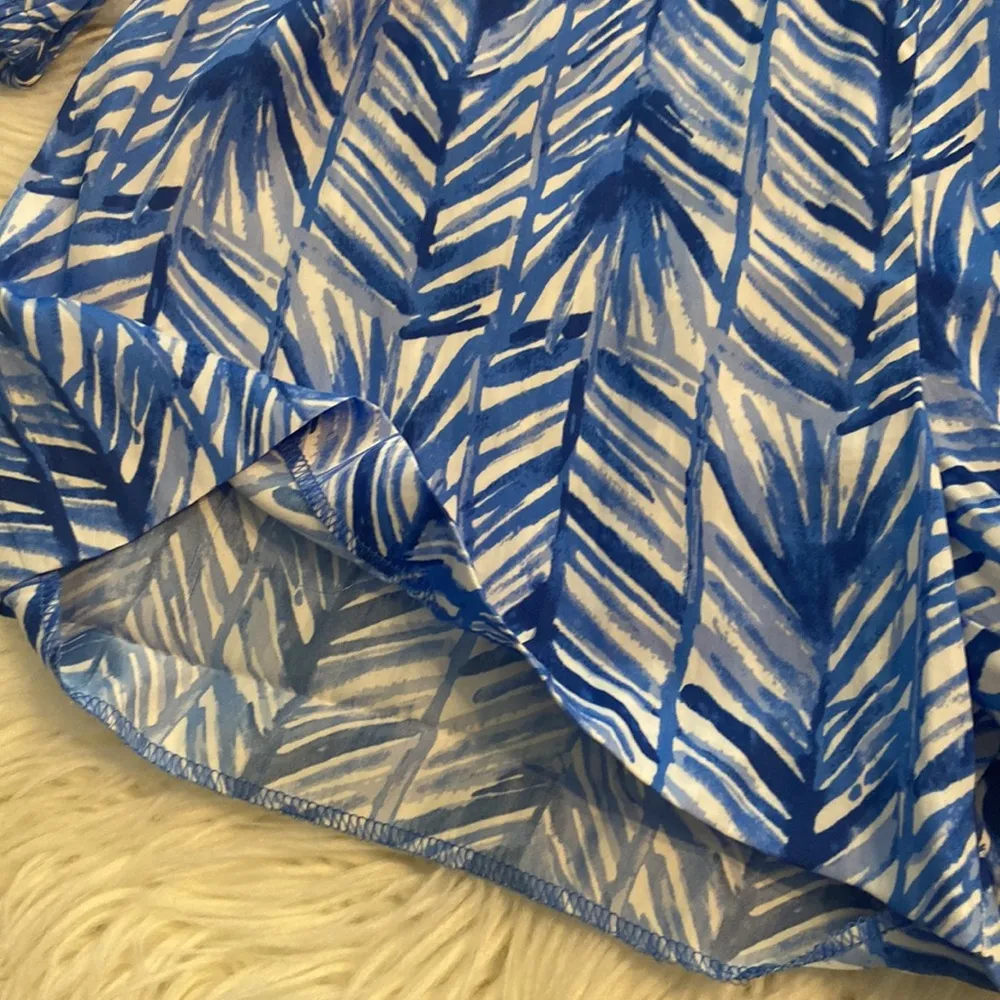 Lilly Pulitzer Women’s Romper size S long sleeves color blue /white length 33” - Image 9