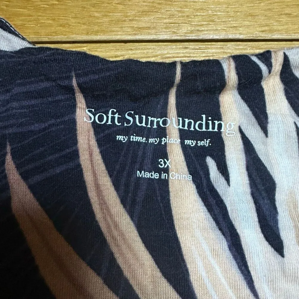 Soft Surroundings sleeveless maxi dress with a tropical palm leaf print 3x - Image 5