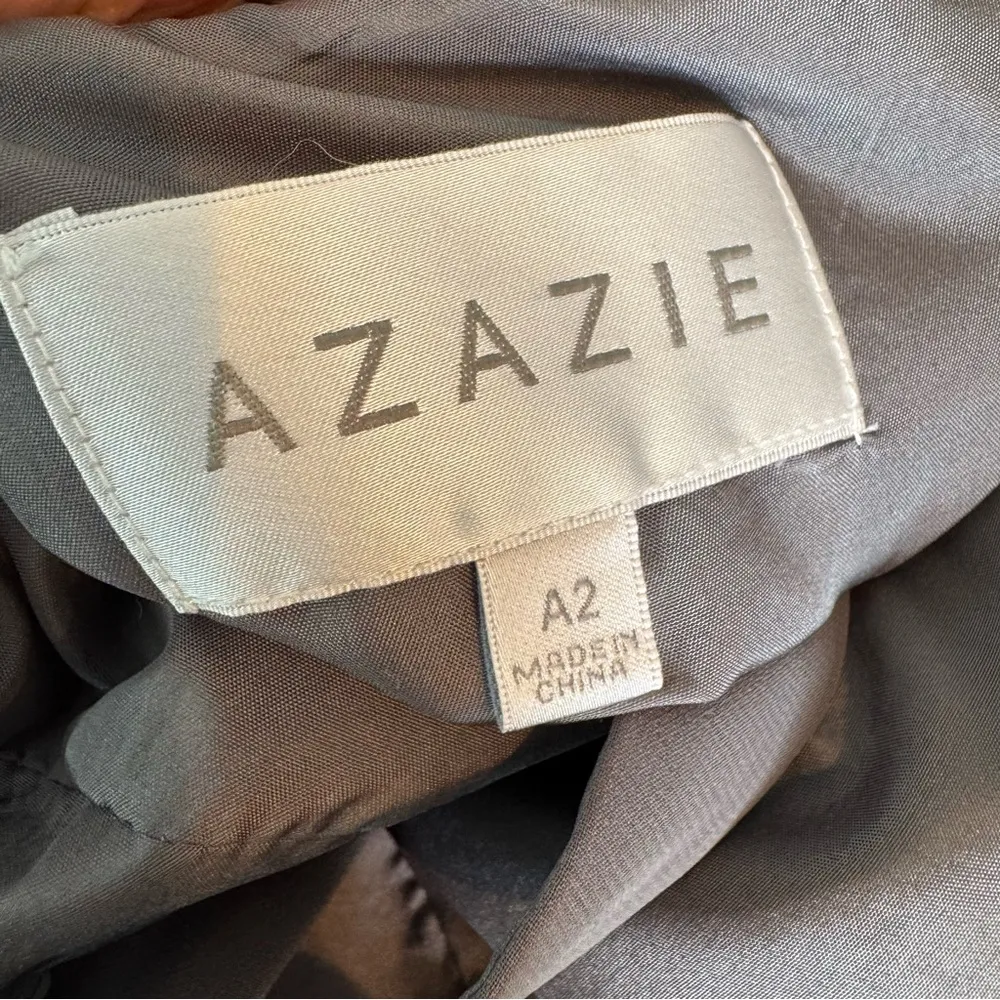 NWT AZAZIE Bridesmaid Clarice Steel Grey Halter Chiffon Dress Open Back Size 2 - Image 7