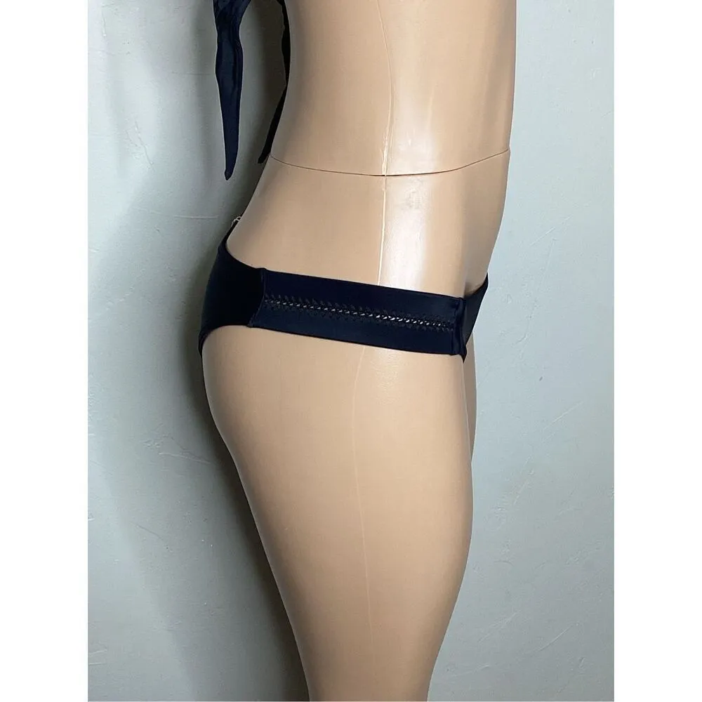 New. Pilyq black macrame teeny bikini. Medium. D-top/M-bottom. Retails $185. - Image 5