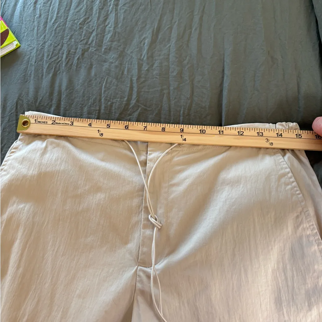 Zara Parachute Pants Sand. Size Medium. - Image 13