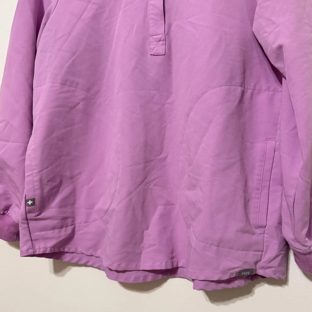 FIGS Lavender Long Sleeve Rafaela Top Size Small Scrub - Image 5