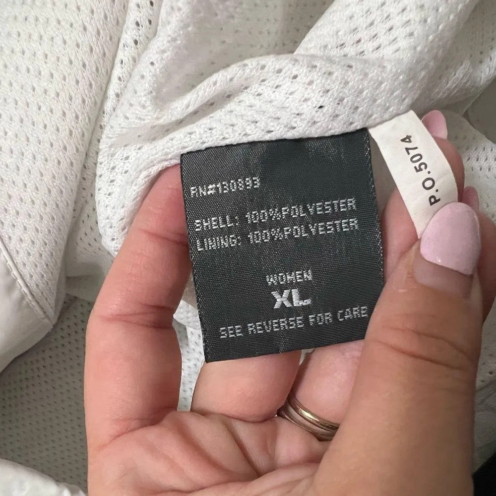 New Balance White Tie Dye Oversized Windbreaker Jacket Size XL - Image 8