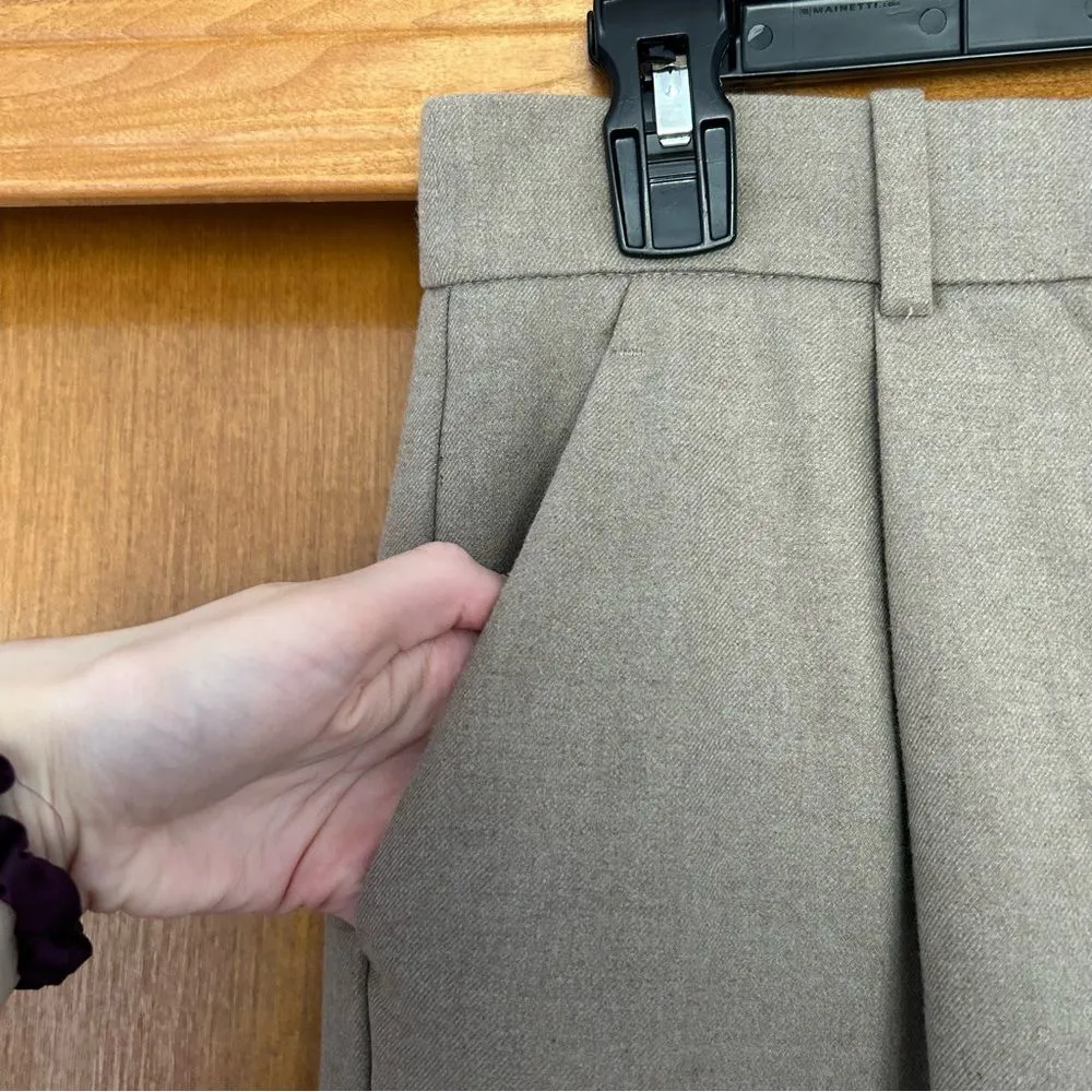 Abercrombie & Fitch Brushed Suiting Tailored Cargo Wide Leg Pants Size 28 6 - Image 6