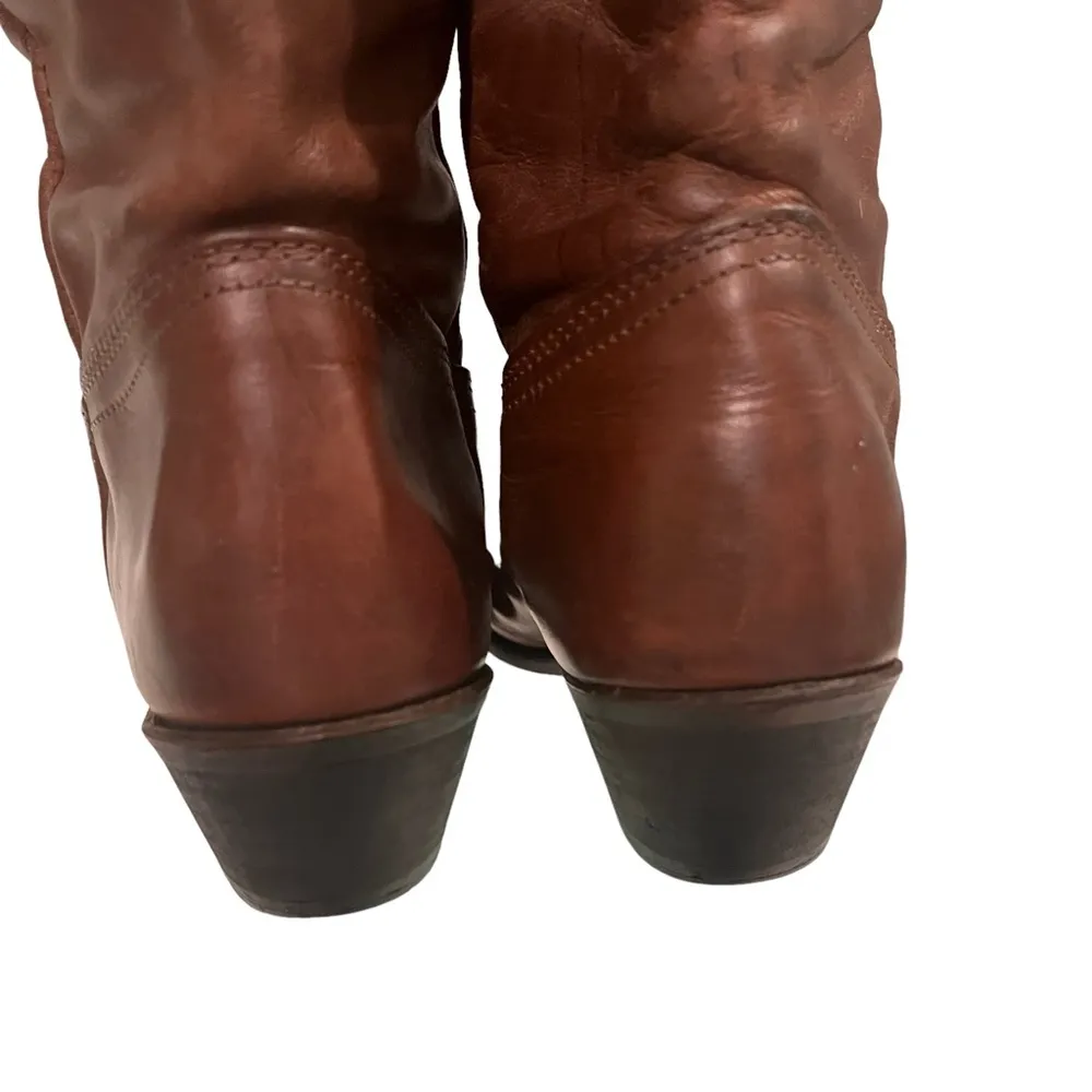 Durango Distressed Brown Lesther Slouch Western Boot, Sz 8.5 - Image 9