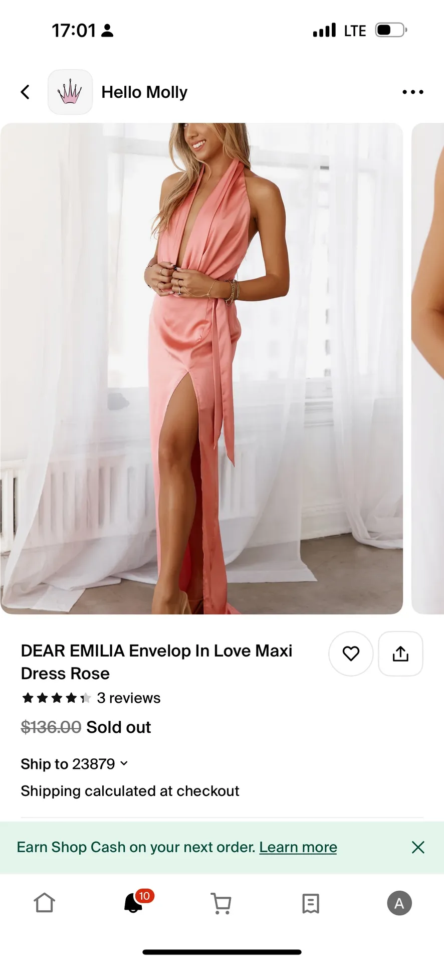 DEAR EMILIA Envelop In Love Maxi Dress Rose  - Image 2
