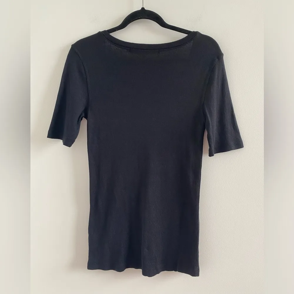 Michael Stars Black Ballerina Scoop Neck Top Size M/L - Image 7