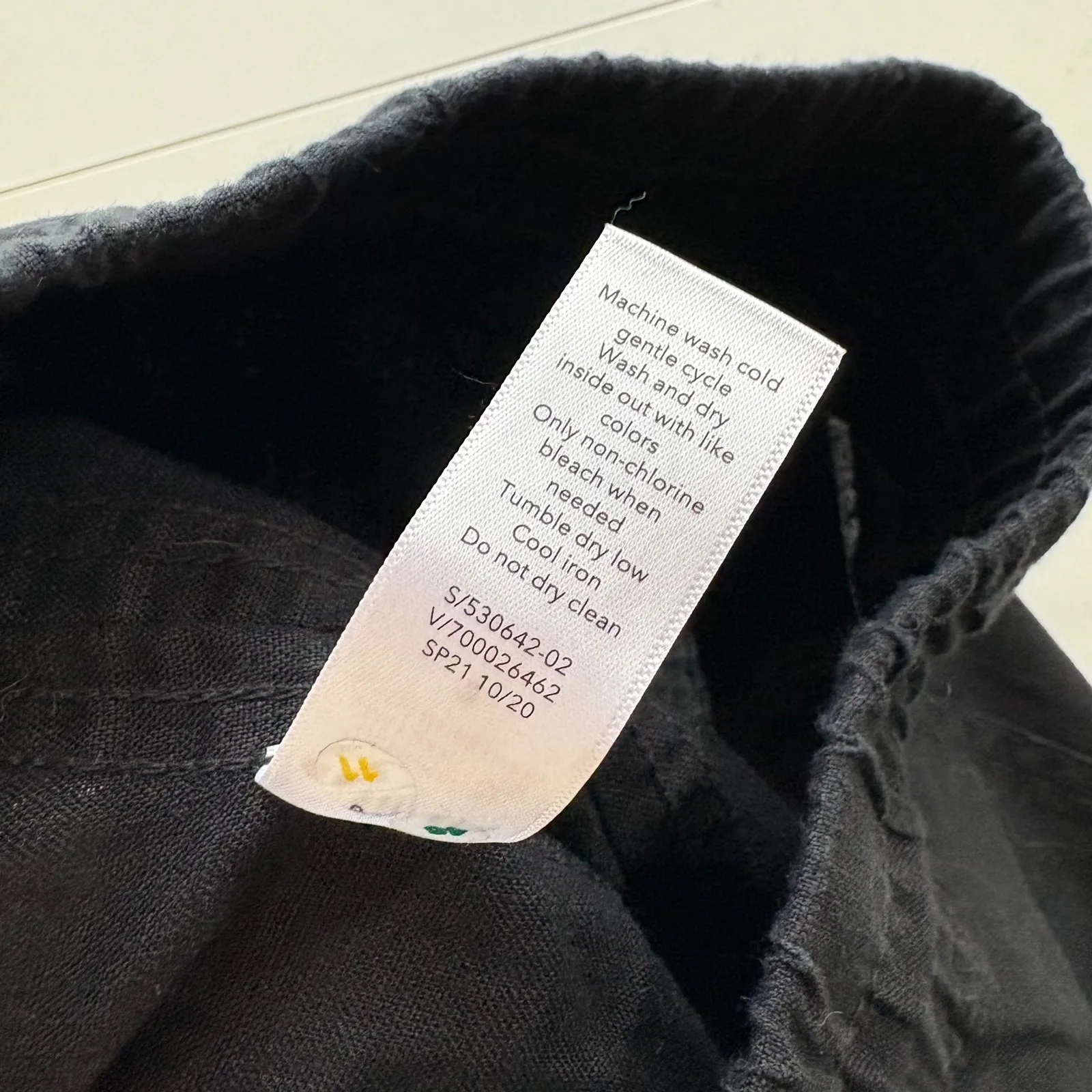 Athleta Black Linen Jogger Pants Drawstring Zip Pockets Womens Size 2 - Image 3