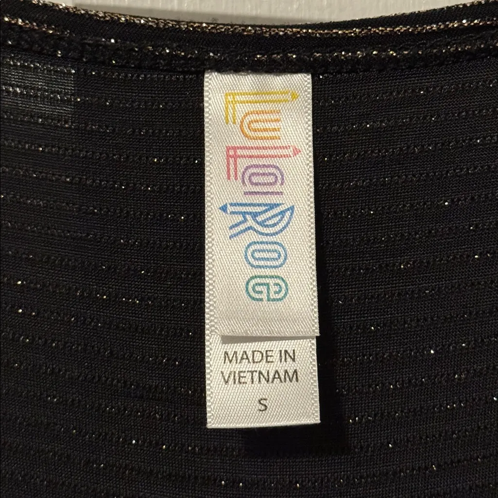 Lularoe Elegant Collection Classic T- Shirt Black Copper Stripe Women’s S - Image 5