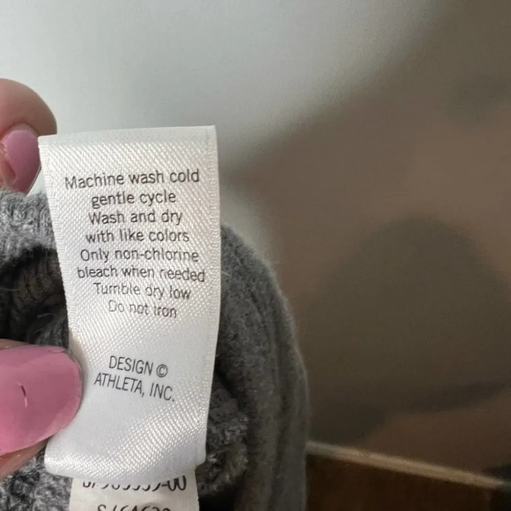 Athleta Gray Hilltop Knit Jogger cropped Pants zip pockets sweatpants lounge XS - Image 7