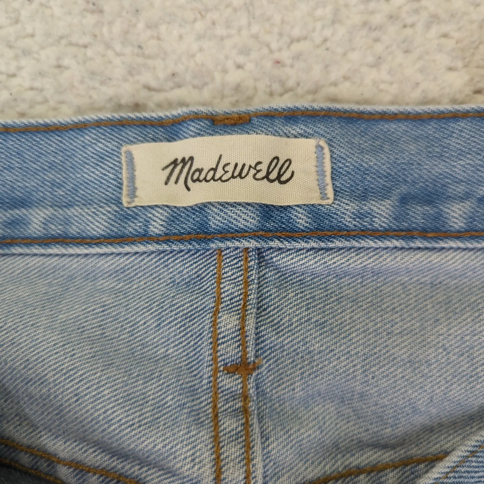 Madewell Relaxed Denim Shorts AJ242 Women's 28‎ Cutoffs Button Fly Rigid Denim - Image 4