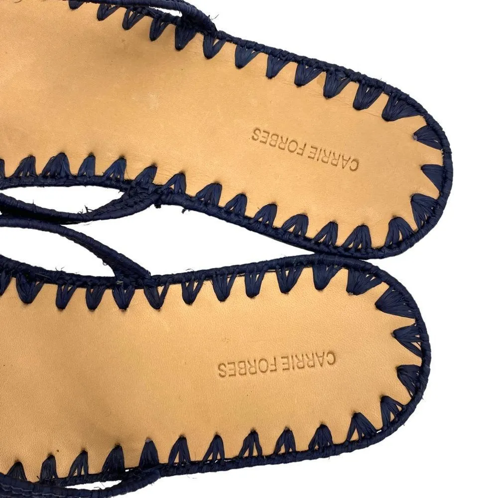 Carrie Forbes Iris Woven Raffia Slide Sandals Size 5 - Image 8