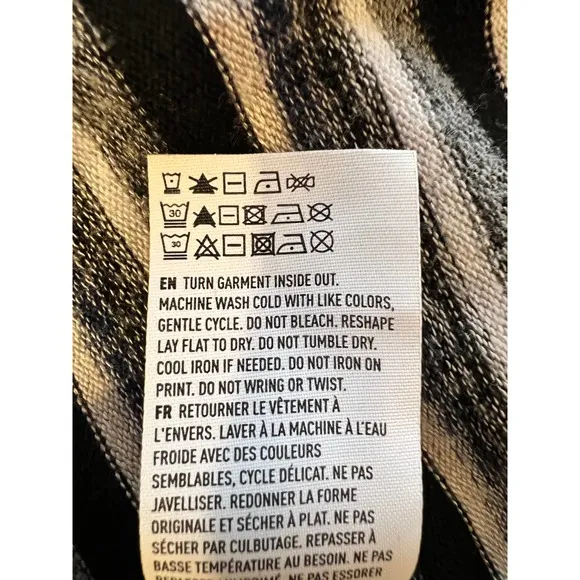 American Eagle Outfitters Soft and Sexy‎ Plush Long Size L Black Blue Gray White - Image 5