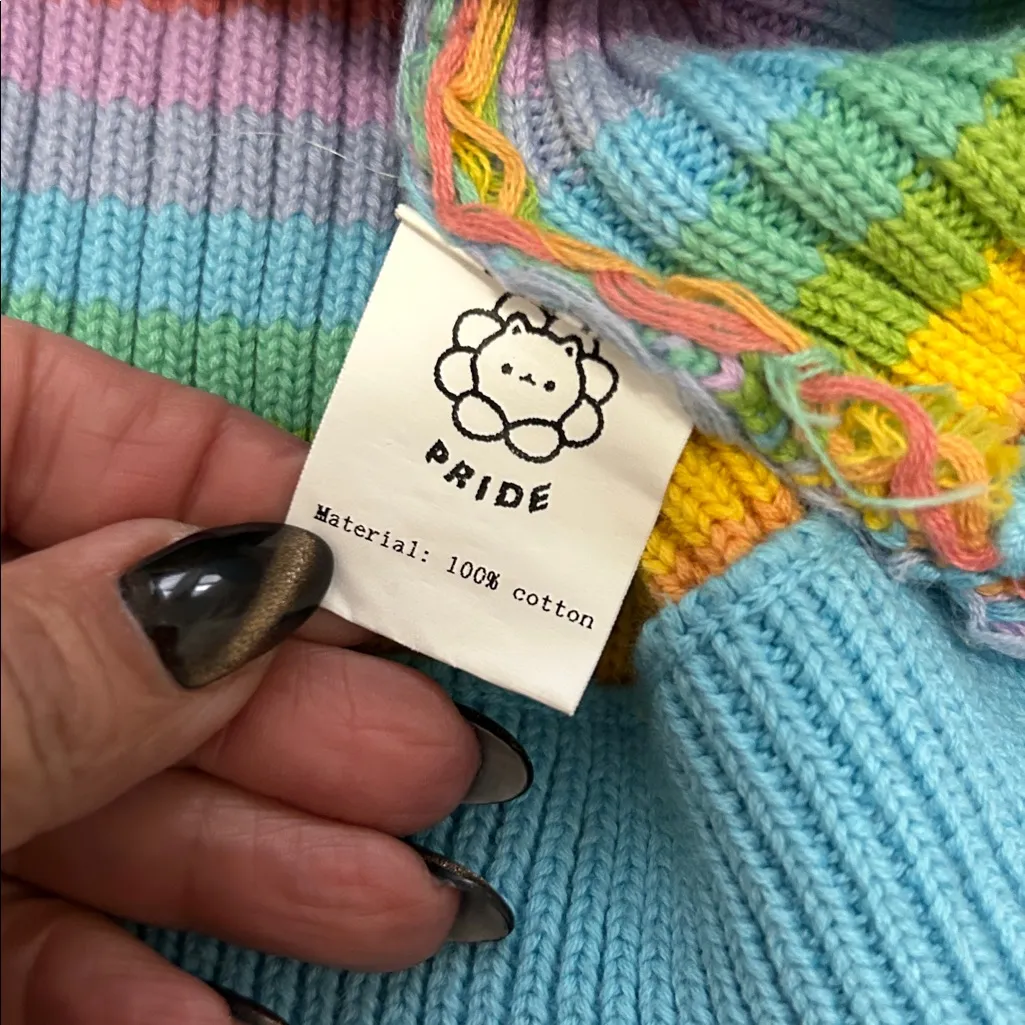Paws of Pride Spectrum Sweater Size L - Image 7
