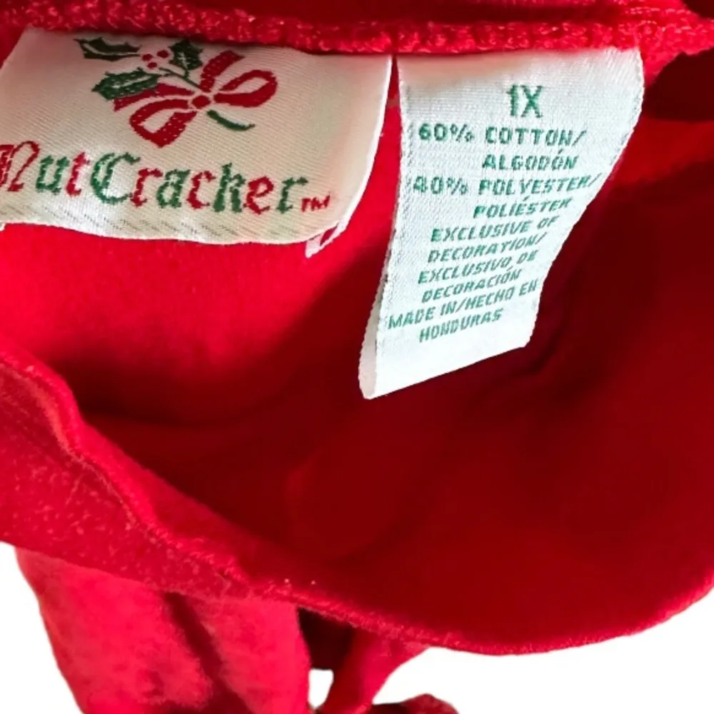 Vintage Nutcracker Red Christmas‎ Mock Turtleneck Size 1X - Image 4